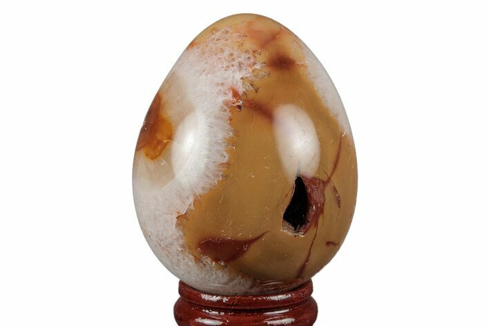 Colorful, Polished Carnelian Agate Egg - Madagascar #219044